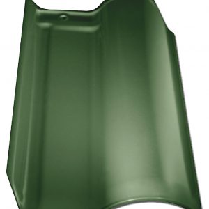 WAVE GREEN CERAMIC ROOF TILE